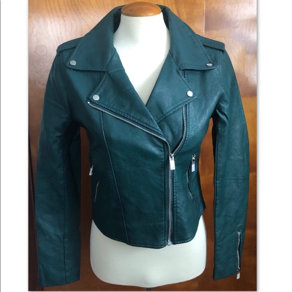 ROMEO & JULIET COUTURE  HUNTER GREENLEATHER JACKET - Picture 6 of 8